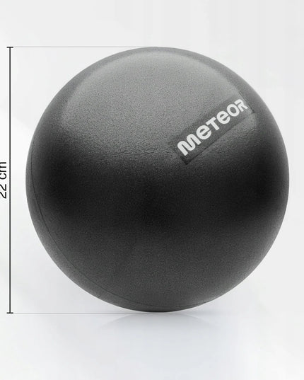 Meteor pilateso ir reabilitacijos kamuolys, 22 cm, minkštas, pripučiamas, juodas