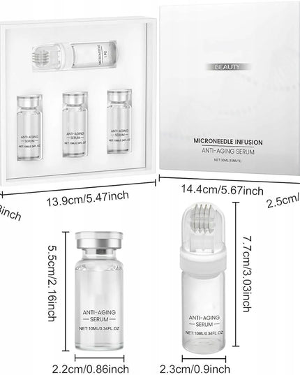 Mezoterapijos rinkinys: „Micro Needle Infusion“ – jauninamasis serumas ir „Derma Roller“