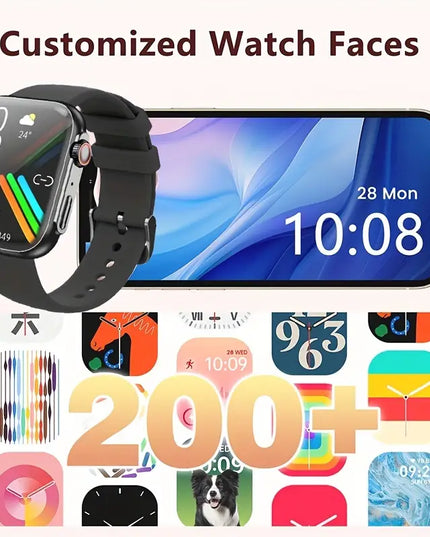 MICROBEAR Išmanusis Laikrodis su Belaidžiu Skambučiu, Sporto Režimais, Žingsniamačiu ir IP67 Atsparumu Vandeniui