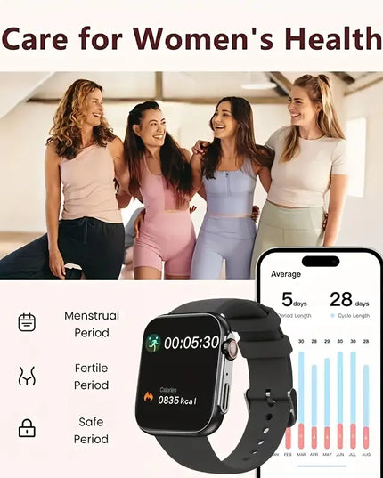 MICROBEAR Išmanusis Laikrodis su Belaidžiu Skambučiu, Sporto Režimais, Žingsniamačiu ir IP67 Atsparumu Vandeniui