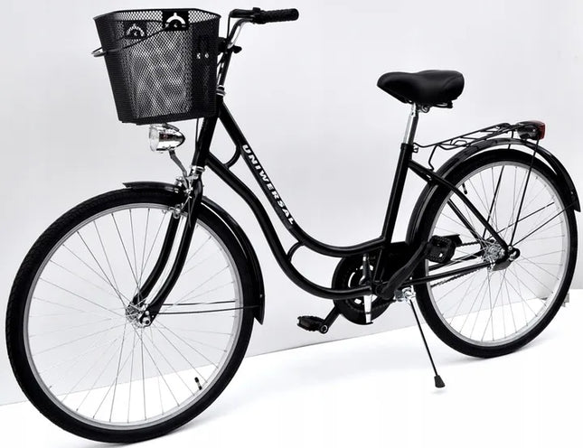 Miesto dviratis Dallas Bike Uniwersal 26 colių su krepšiu