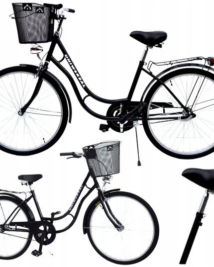 Miesto dviratis Dallas Bike Uniwersal 26 colių su krepšiu