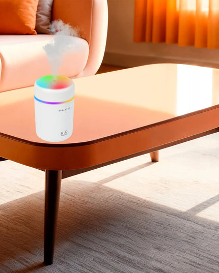 MINI ORO DRĖKINTUVAS AROMATERAPIJOS DIFUZORIUS KVAPŲ DIFUZORIUS RGB NAKTINĖ LEMPA