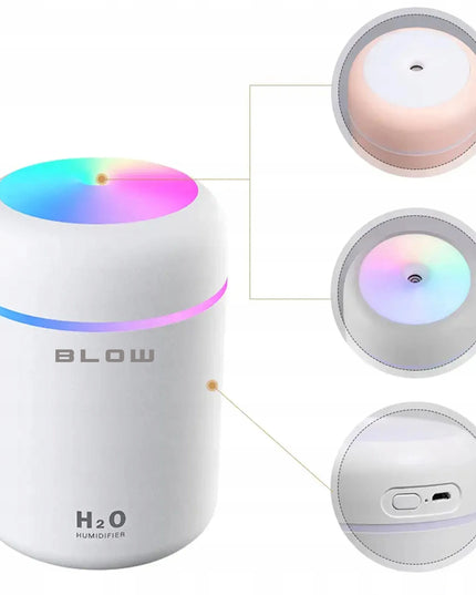 MINI ORO DRĖKINTUVAS AROMATERAPIJOS DIFUZORIUS KVAPŲ DIFUZORIUS RGB NAKTINĖ LEMPA