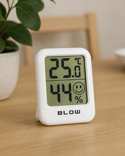 Mini oro stotelė BLOW TH304 termohigrometras su LCD ekranu ir magnetu
