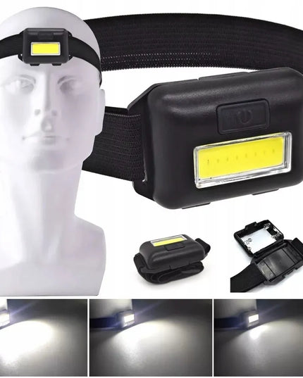 Mini priekinis žibintas COB 3xAAA, 3 darbo režimai, sportui, turizmui, dviračiui, dirbtuvėms