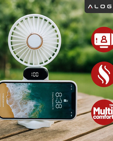 Mini ventiliatorius Alogy CoolBreeze™ nešiojamas stalinis su USB-C