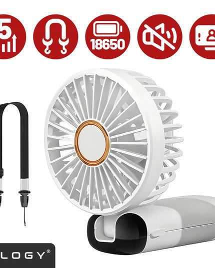 Mini ventiliatorius Alogy CoolBreeze™ nešiojamas stalinis su USB-C