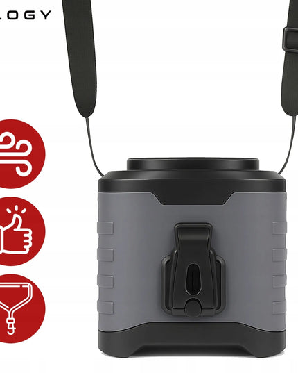 Mini ventiliatorius Alogy su klipu tvirtinimui prie kelnių, „powerbank“ funkcija, USB