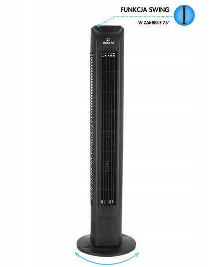 Mission Air TOWER FAN koloninis ventiliatorius, tyliai veikiantis, juodas