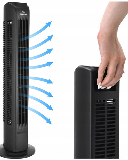 Mission Air TOWER FAN koloninis ventiliatorius, tyliai veikiantis, juodas