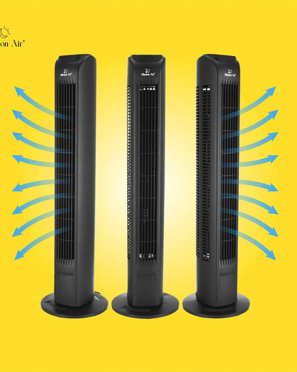 Mission Air TOWER FAN koloninis ventiliatorius, tyliai veikiantis, juodas