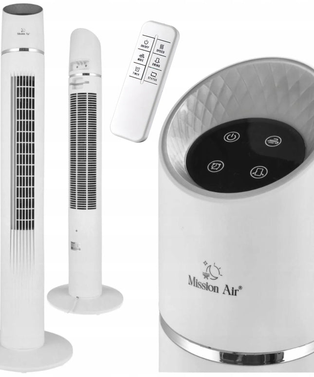 Mission Air TOWER FAN XL koloninis ventiliatorius, 109 cm, baltas