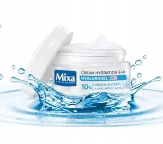 Mixa Hyalurogel intensyviai drėkinamasis kremas 24h sausai odai 50 ml