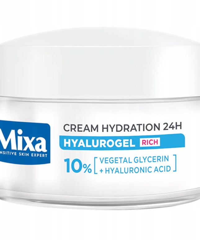 Mixa Hyalurogel intensyviai drėkinamasis kremas 24h sausai odai 50 ml