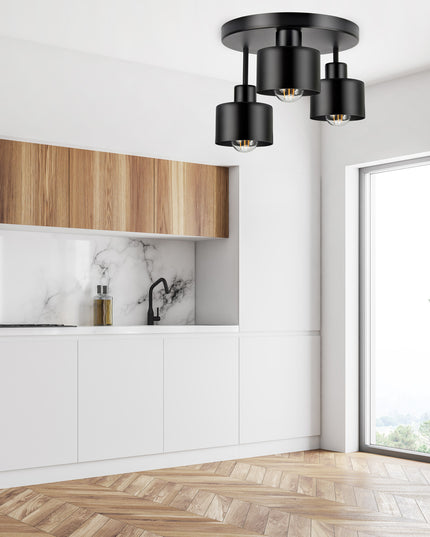 Moderni lubinė lempa – šviestuvas, matinis juodas