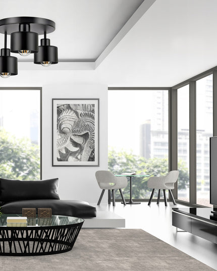 Moderni lubinė lempa – šviestuvas, matinis juodas