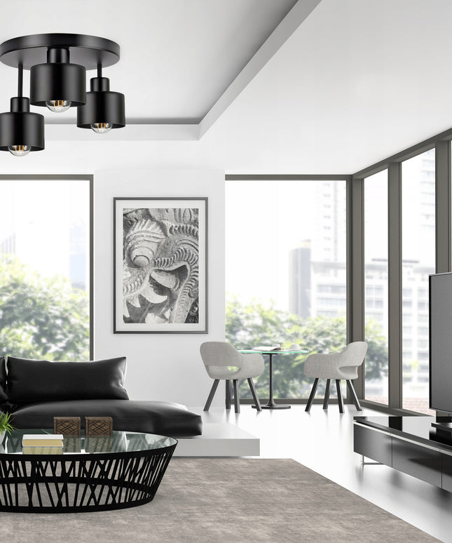 Moderni lubinė lempa – šviestuvas, matinis juodas