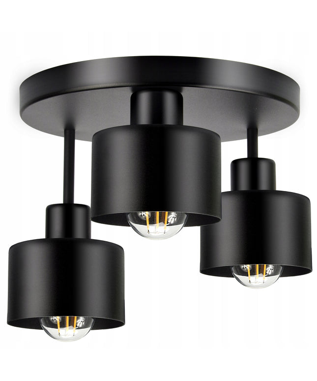 Moderni lubinė lempa – šviestuvas, matinis juodas