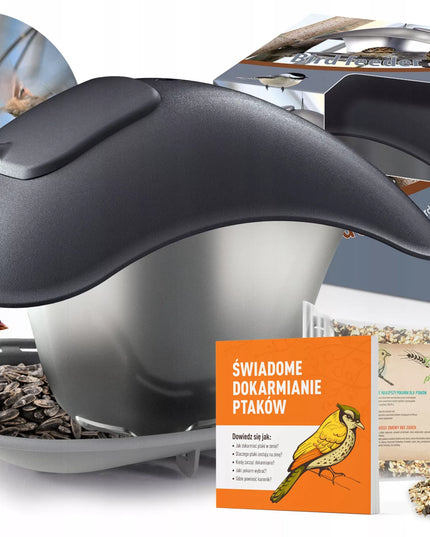 Moderni paukščių lesykla BirdyFeed Square, atspari šaltoms žiemoms