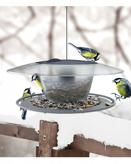 MODERNIŠIAUKLA LESYKLA PAUKŠČIAMS SU 1 KG LESALO BIRDYFEED ROUND TVIRTA
