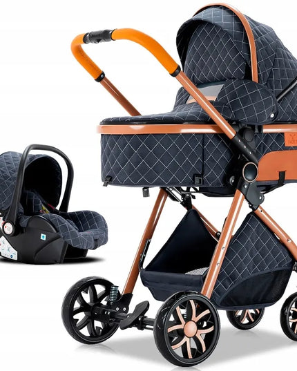 Modernus 3-in-1 sulankstomas prabangus vaikiškas vežimėlis