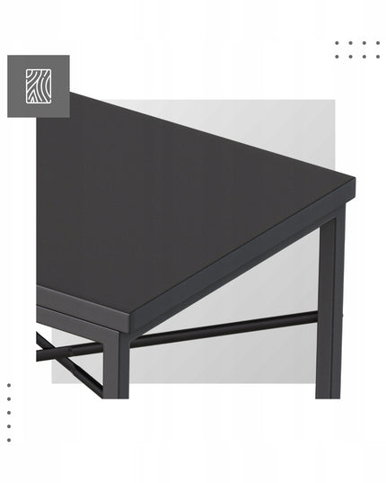 Modernus Darbo Stalas su Lentynomis Leader 4.0 (Juodas)