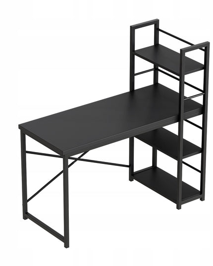 Modernus Darbo Stalas su Lentynomis Leader 4.0 (Juodas)