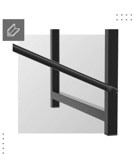 Modernus Darbo Stalas su Lentynomis Leader 4.0 (Juodas)