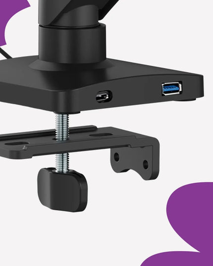 Monitorinis laikiklis Spacetronik iki 9 kg 17-32" VESA USB, stalinis