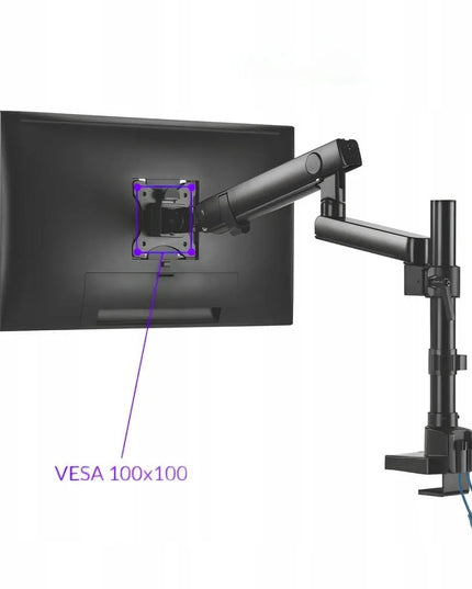 Monitoro laikiklis su 51 cm ilgio rankena, tvirtinamas spaustuku, 2x USB, keliamoji galia 8 kg
