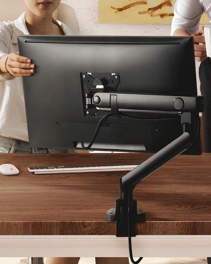 Monitoro laikiklis su 51 cm ilgio rankena, tvirtinamas spaustuku, 2x USB, keliamoji galia 8 kg