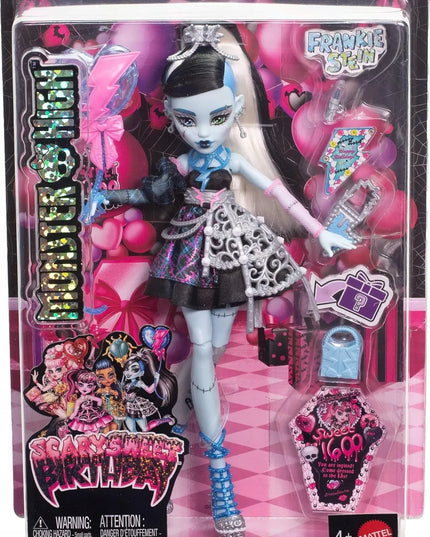 Monster High lėlė Gąsdinančiai saldus gimtadienis Frankie Stein 27 cm + priedai
