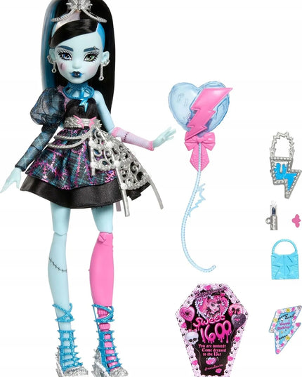 Monster High lėlė Gąsdinančiai saldus gimtadienis Frankie Stein 27 cm + priedai