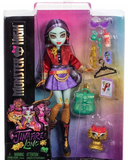Monster High lėlė Jinafire Long 26 cm su augintiniu Cloudy Yun Yun
