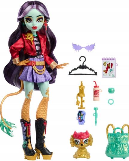 Monster High lėlė Jinafire Long 26 cm su augintiniu Cloudy Yun Yun