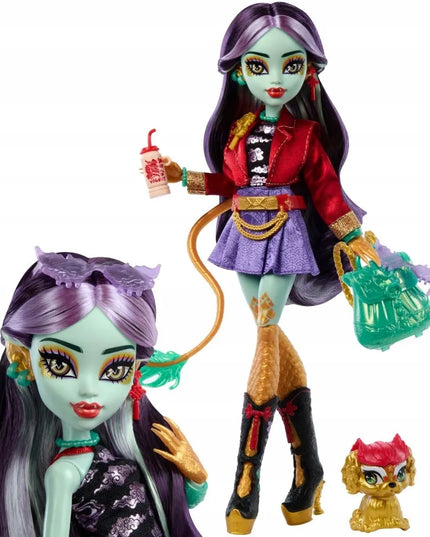 Monster High lėlė Jinafire Long 26 cm su augintiniu Cloudy Yun Yun