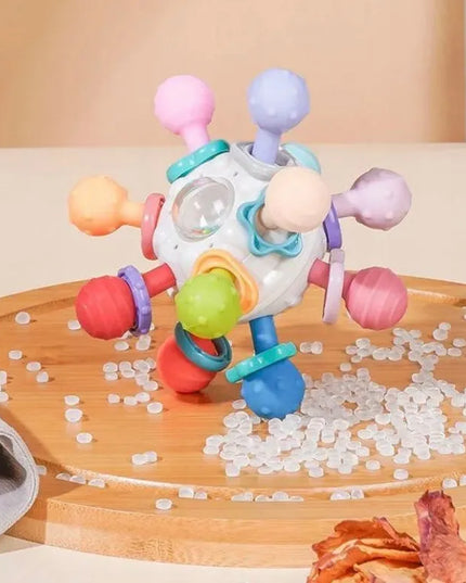 Montessori sensorinis kramtukas daugiaspalvis iš gumos ir plastiko