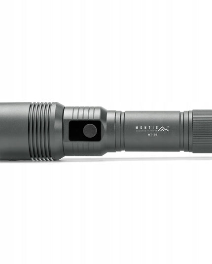 MONTIS MT159-GR rankinis taktinis įkraunamas aliuminis žibintuvėlis IPX4 700LM 3000mAh
