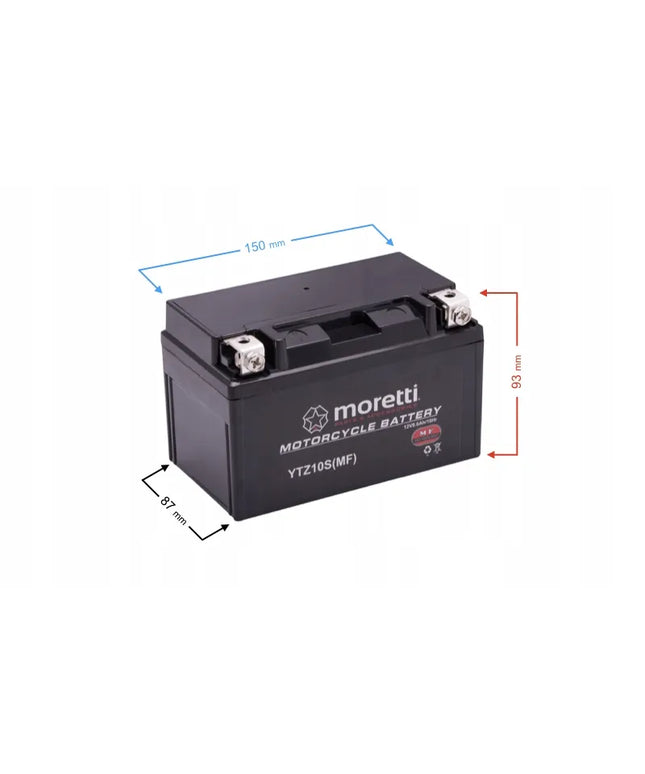 Moretti AGM akumuliatorius MTZ10S 8,6Ah 12V YTZ10S Martinelli