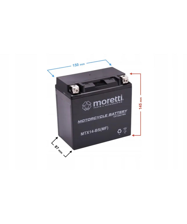 Moretti AGM (Gel) MTX14-BS Martinelli akumuliatorius