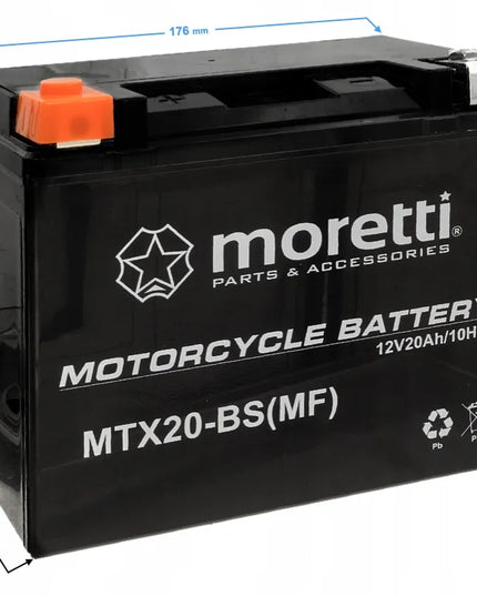 Moretti MTX20-BS 20 Ah YTX20-BS Martinelli gelinis akumuliatorius