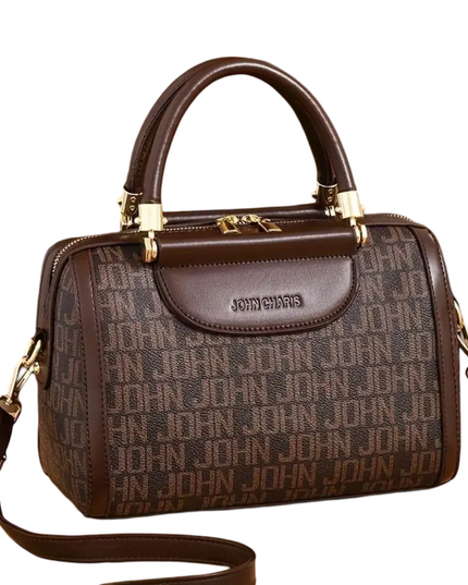 Moteriška dizainerio stiliaus Bostono rankinė – elegantiška ir talpi rankinė su užtrauktuku, nuimamu dirželiu ir poliesterio pamušalu