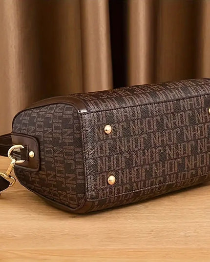 Moteriška dizainerio stiliaus Bostono rankinė – elegantiška ir talpi rankinė su užtrauktuku, nuimamu dirželiu ir poliesterio pamušalu