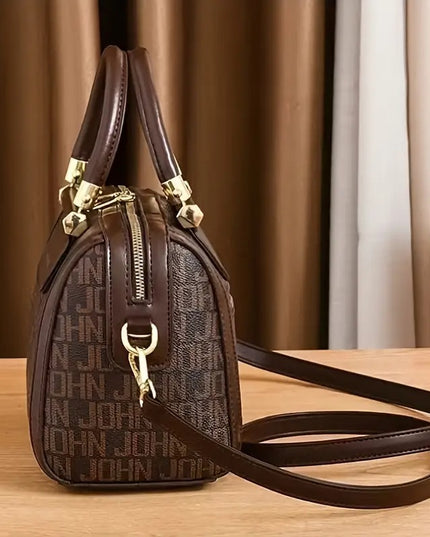 Moteriška dizainerio stiliaus Bostono rankinė – elegantiška ir talpi rankinė su užtrauktuku, nuimamu dirželiu ir poliesterio pamušalu