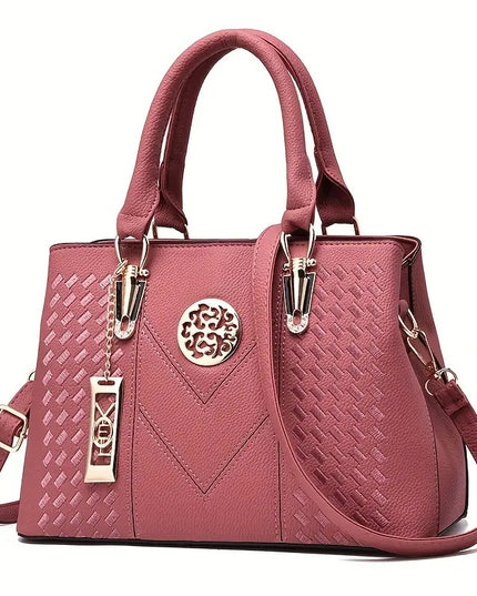 Moteriška klasikinė rankinė su viršutine rankena, didelė ir madinga PU odos kasdieninė rankinė