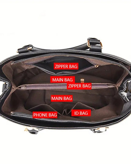 Moteriška klasikinė rankinė su viršutine rankena, didelė ir madinga PU odos kasdieninė rankinė