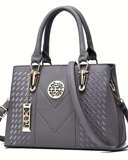 Moteriška klasikinė rankinė su viršutine rankena, didelė ir madinga PU odos kasdieninė rankinė