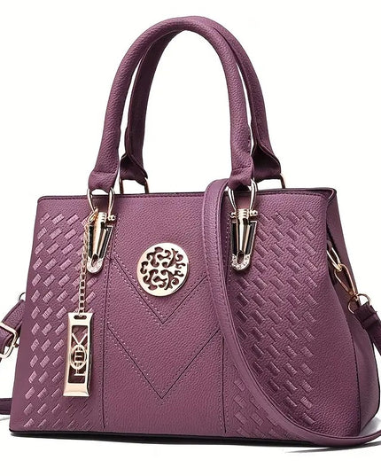 Moteriška klasikinė rankinė su viršutine rankena, didelė ir madinga PU odos kasdieninė rankinė