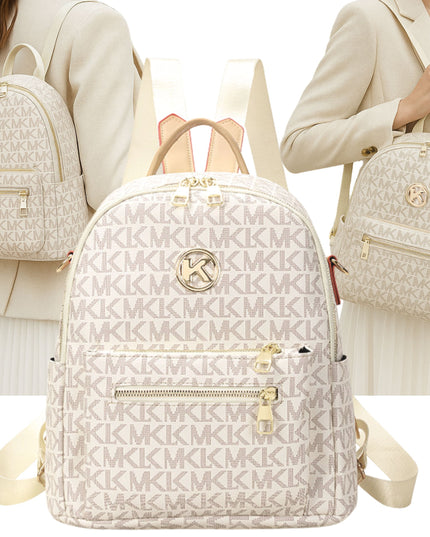 Moteriškas rudas kuprinės–rankinės 2in1 modelis – elegantiška miesto kuprinė iš dirbtinės odos su anti-theft kišene ir papildomu dirželiu